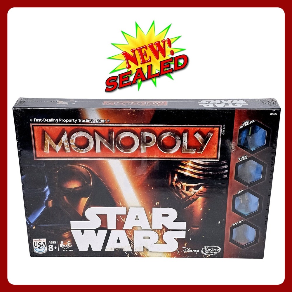 Hasbro Monopoly Star‎ Wars Force Awakens Board Game New Sealed Galactic Strategy